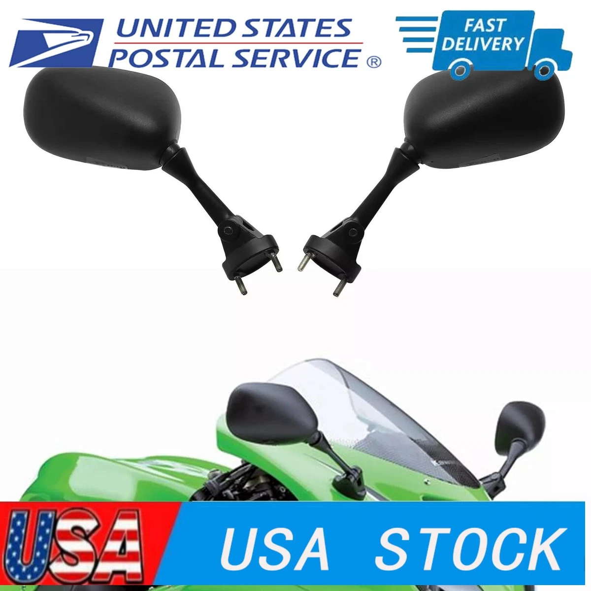 Motorcycle & Scooter Mirror Assemblies for Kawasaki Ninja ZX10R