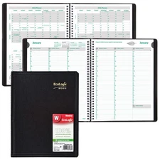 2026 Brownline EcoLogix CB425W.BLK Weekly Appointment Book, 8-1/2 x 11"
