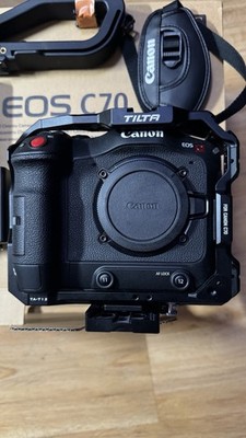 Canon EOS C70 Cinema Camera + Tilta Cage + 1 BP-A30 + SmallRig QR   ONLY 105h  