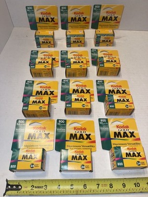 Expired Kodak Max Zoom Versatility Plus 800 ISO 35mm Film 12 Rolls 288 Exposures