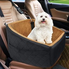NEEZUKAR Dog Car Seat for Small Medium Dogs,Detachable Small, Black/brown