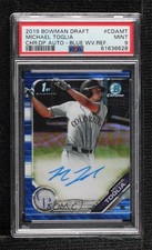 2019 Bowman Draft Chrome Pick Blue Wave Refractor Michael Toglia PSA 9 Auto 02le