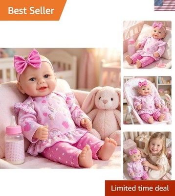 17-Inch Realistic Reborn Baby Doll with Complete Accessories - Safe for Kids 3+