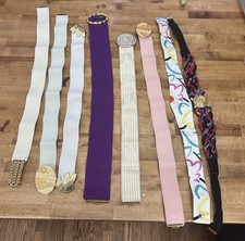 Lot Of 80s 90s Fashion Elastic Waist Belts