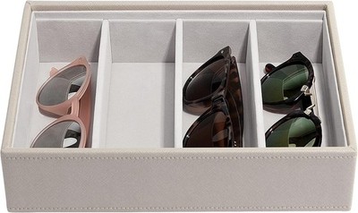 Taupe Klassich Schmuckschatulle für Schmuckkästchen Brillen/Accessoires