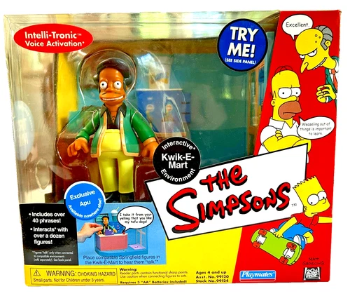 SIMPSONS- KWIK-E-Mart with Exclusive APU Play Set - Playmates  2000 New in Box!