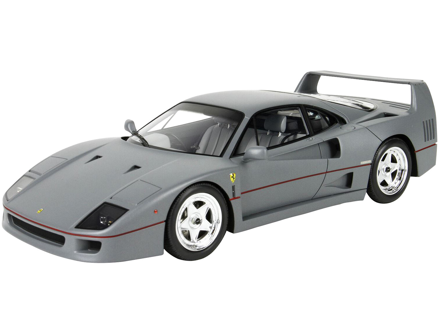 FERRARI F40 SULTAN OF BRUNEI GUN METAL GREY - DISPLAY CASE LTD 1/18 BBR P18167
