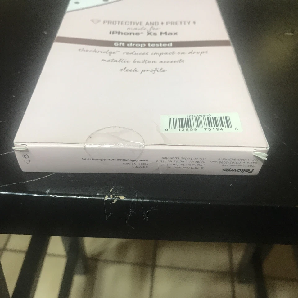 Fellowes ~ iPHONE Xs Max ~ Globo de nieve dorado brillante ~ Estuche/Cubierta protectora para teléfono Foto 4 de 4