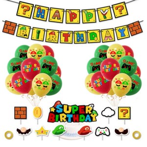 Super Mario Banner Balloons Buntings Garlands Kids Happy Birthday Party Decors Ebay