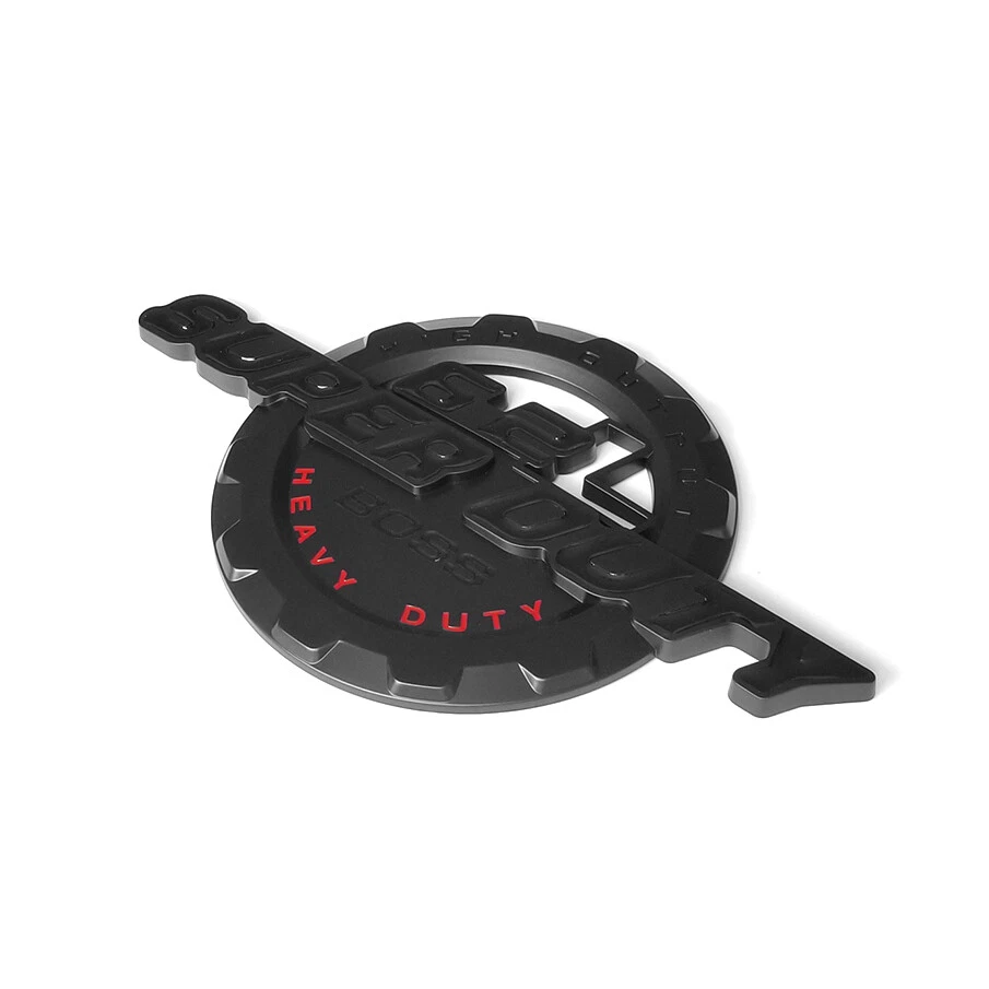 2 6.2L V8 Superduty Boss Heavyduty emblema se adapta a la insignia SUPER DUTY F250 negro RE Foto 4 de 4