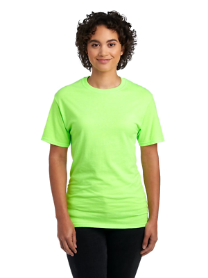 Women\'s Lime Green T-Shirt Heavy Cotton 5.3 oz. Missy Fit T-Shirt (G500L) Lime, S at  main image 3