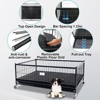 Homey Pet 43 Inch Puppy Playpen, Heavy Duty Metal Dog Whelping Box for Puppies 4