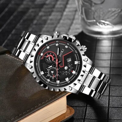 Montre Rolex Montre SOKI Acier Inoxydable Homme Bracelet Quartz