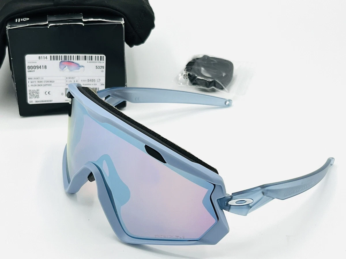 NEW OAKLEY WINDJACKET 2.0 SUNGLASSES MATTE TRANS STONEWASH -PRIZM SNOW SAPPHIRE