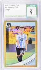 GIOVANI LO CELSO 2018-19 DONRUSS OPTIC ORANGE #92 #D /99 SP CSG 9 MINT ARGENTINA
