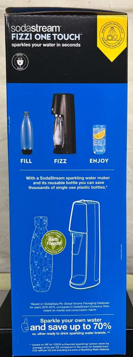 SodaStream One Touch Soda Maker Starter Pack - Black for sale