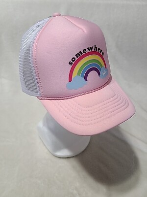kids Girls Somewhere Over The Rainbow bubu truckers hat Size 4 Years +
