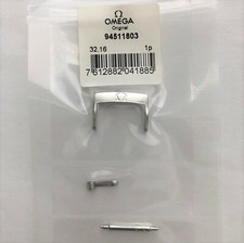 ORIGINAL OMEGA 18mm BRUSHED Silver Clasp 94511803 Fits 18mm Strap at Buckle End