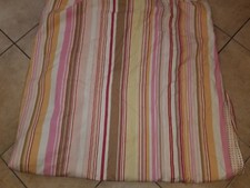 Pottery Barn Teen "Stripes/Dots - Warm" Reversible Full/Queen Duvet