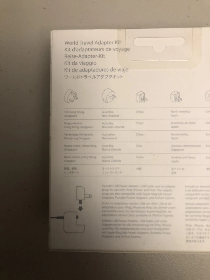 Apple World Travel Adapter Kit MB974ZM/B *New* For Vacation w/ iPad iPhone iPod - Image 4 of 4