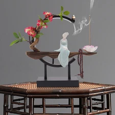 Backflow Incense Burner for Relaxing/Home Decor Wooden Backflow Incense Holder