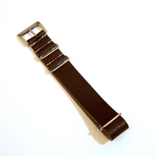 20mm Brown leather Watch Strap for Rolex / Patek Philippe / Cartier