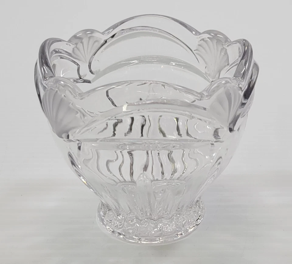 *MM) Vintage Studio Nova Clear Glass Frosted Shell Design Candy Dish Coin Bowl - Image 2 of 4