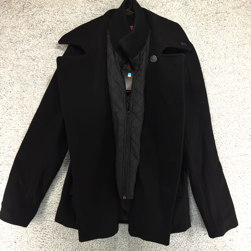 NWT Manchester United Red Label Wool Blend Black Melton Peacoat Size XL - RARE - Picture 15 of 17