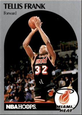 1990-91 Hoops Basketball Card Tellis Frank Rookie Miami Heat #166