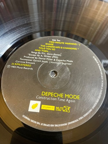 DEPECHE MODE - CONSTRUCTION TIME AGAIN Mute Everything Counts 1st UK 1983 LP - 第 7/8 張圖片