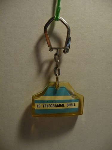 porte clef shell automobilia keychain keyring old 60's - Picture 2 of 2