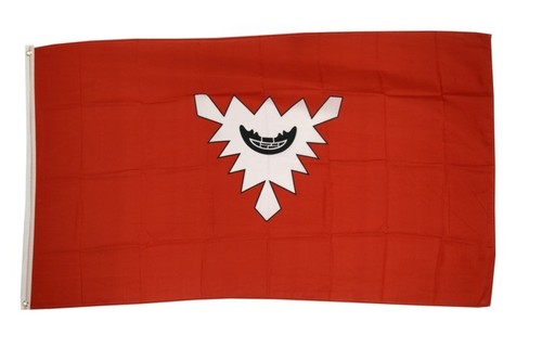 Stofffahne Stadt Kiel – Ca. 30x40 Cm, Inkl. 60 Cm Stock, 100% Polyester