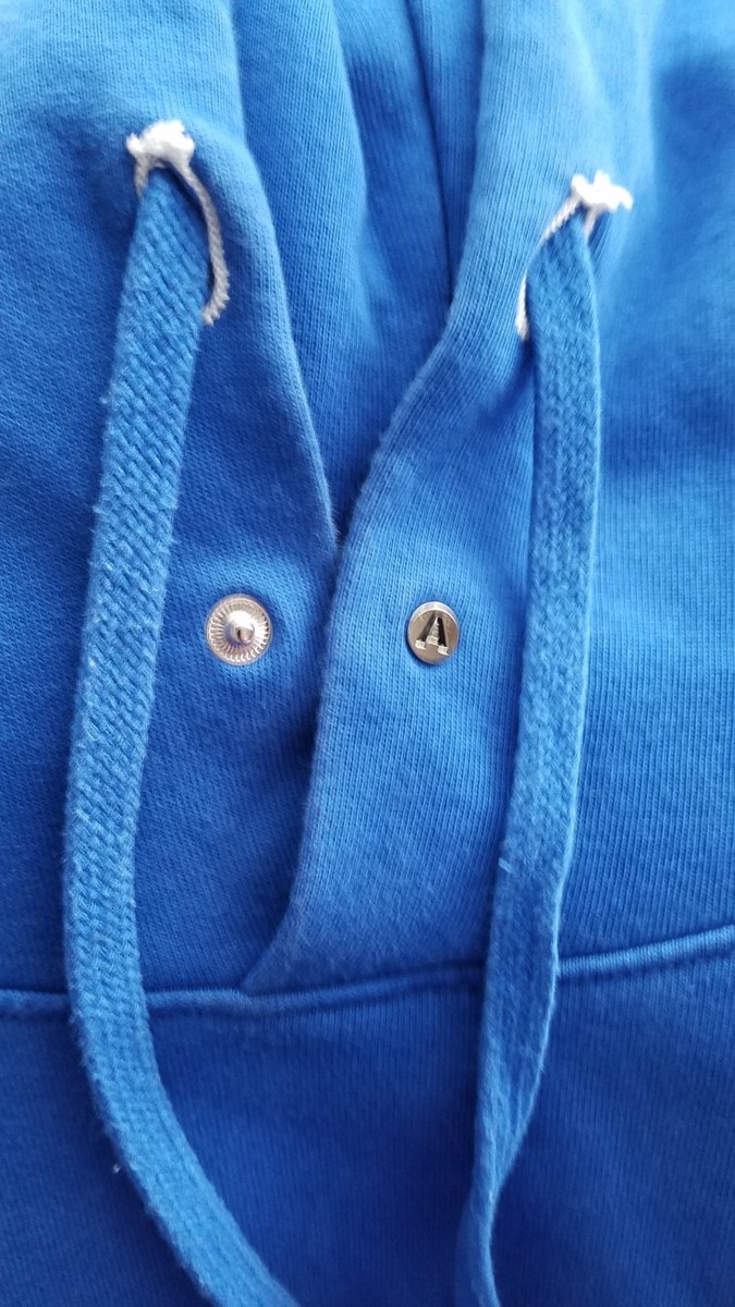 ADER error SSENSE Exclusive Blue Tape Logo Hoodie size