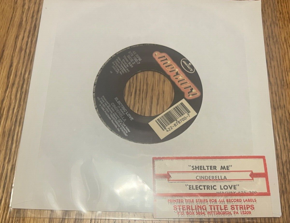 CINDERELLA SHELTER ME JUKEBOX  SINGLE 45 7