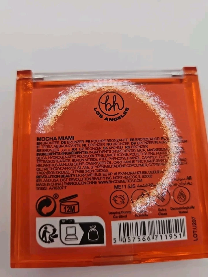 bh Full Heat Matte Bronzer Compact Mocha Miami Pressed Powder #100 - Image 3 of 3