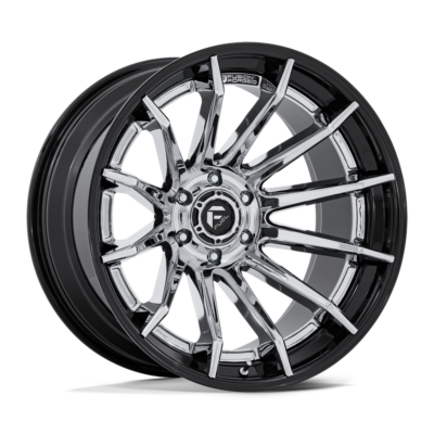24 Inch Chrome Black Wheel Rim Ford F150 Truck Fuel Burn