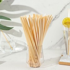 100 Natural 9 in Wheat Sustainable DRINKING STRAWS Party Events Home Decorations