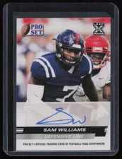 2022 PRO SET DRAFT AUTOGRAPHS - BLUE SAM WILLIAMS AUTO #PSA-SW1