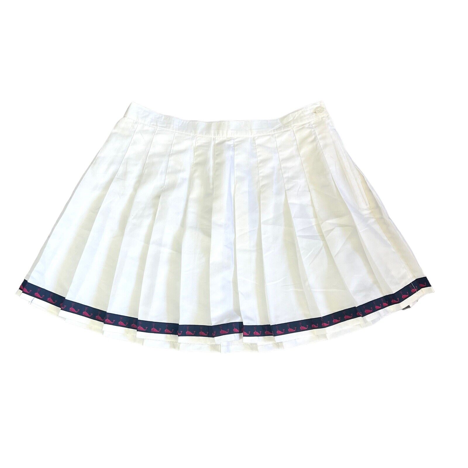 Lilly Pulitzer Pleated White Tennis Skirt Whale T… - image 1