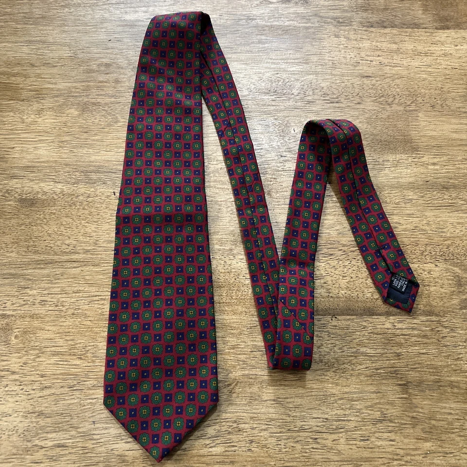 Yves Saint Laurent шерсти галстук мужской цветочный бордовый 54» сделано в Италии - Изображение 3 из 4