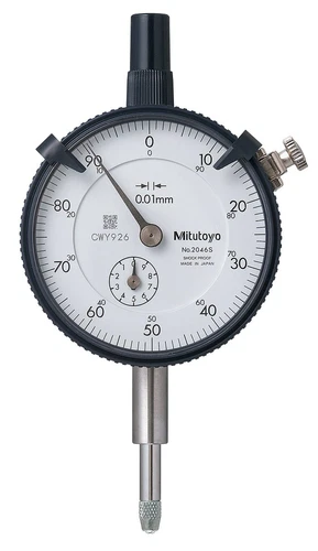 Mitutoyo 2046S, 0.01Mm X 10Mm Dial Indicator, 0-100, Lug Back, Series 2, 8Mm Ste