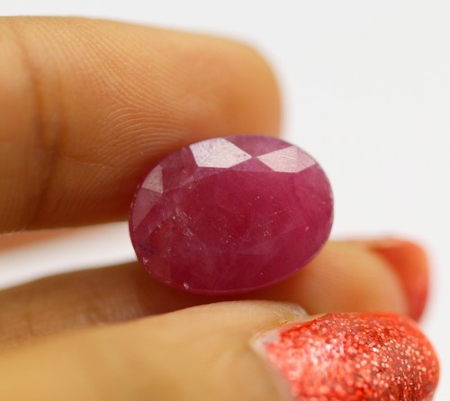 14 x 10 mm Natural Loose Ruby Oval Cut Faceted 9.60 Ct Certified Gemstone Kenya - Picture 16 of 18