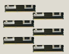 LOT OF 6: Micron PC3-10660 4 GB RDIMM 1333 MHz DDR3 MEM (MT36JSZF51272PZ1G4F1DD)