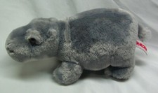 Aurora SOFT GRAY HIPPO 9" Plush STUFFED ANIMAL Toy
