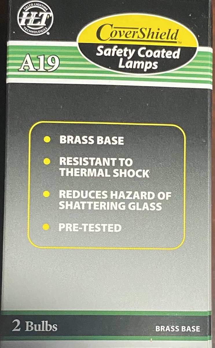 Halco Shatter Resistant BC1186 A19RS60/CS 6141 130V 60W 2 Halco Shatter Resistant BC1186 A19RS60/CS 6141 130V 60W 2