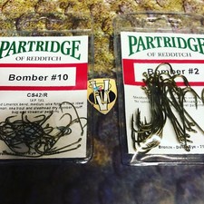 25 Partridge CS42/R Classic Salmon Single Bomber Hooks 5 Size Options 