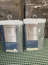 Set Of 2 Sheer Viole Panels Sage Green Color 59?x63? Each