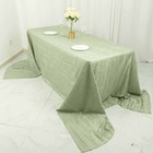 SAGE GREEN 90"x156" Accordion Crinkle TAFFETA RECTANGULAR TABLECLOTH Party