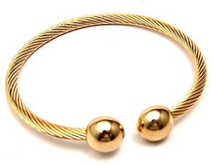 Twisted-Bangle-Stainless-Surgical-Steel-PVD-Gold-Magnets-Hypoallergenic
