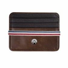 S.T. Dupont Brown Leather Card Holder Wallet, 190321, New In Box